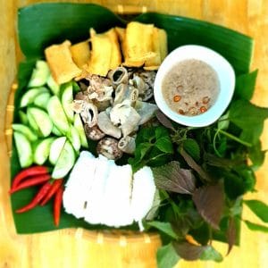 Menu bún đậu hà nội